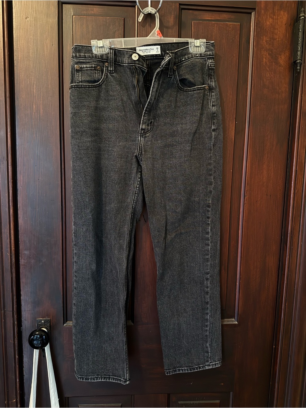 Abercrombie & Fitch Charcoal The Ankle Straight Jeans, Ultra High Rise Size 28/6